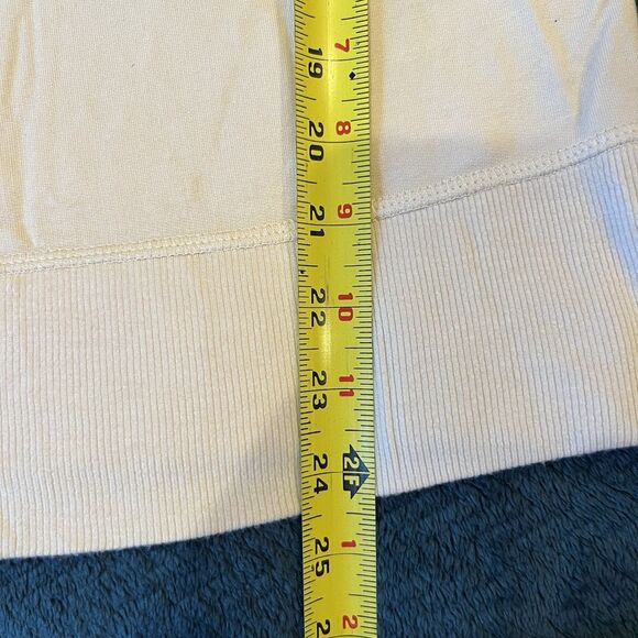 Athleta Long Sleeve Womens XL  Ribbed SLEEVE Modal Blend Swoop Neck Cream - Picture 7 of 7